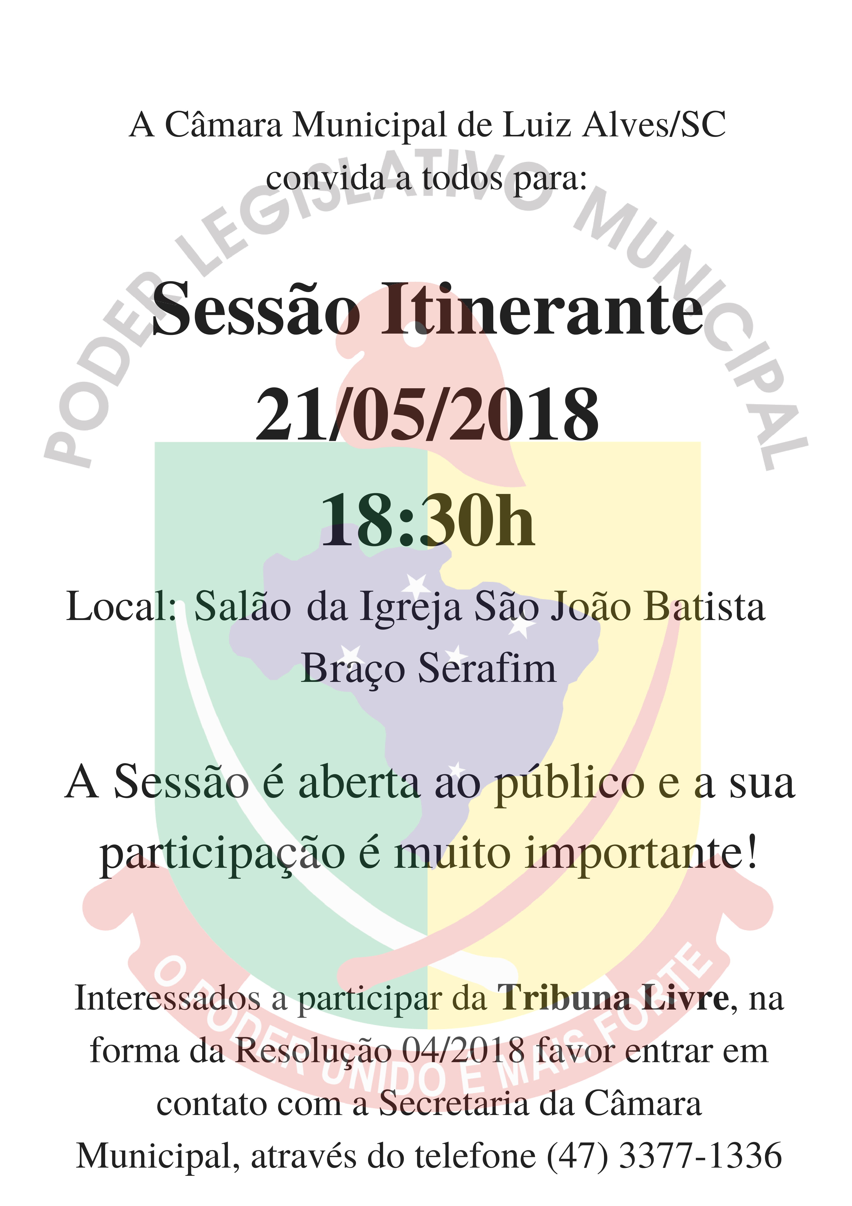 Sessão Itinerante em Braço Serafim